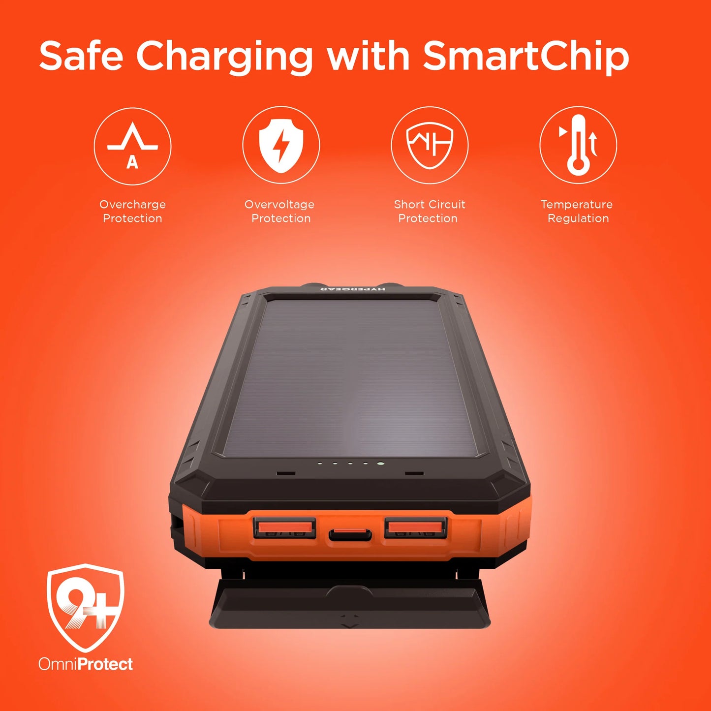 Hypergear Solpro 10K Fast Charging Solar Power Bank, 10,000mAh with PD Technology