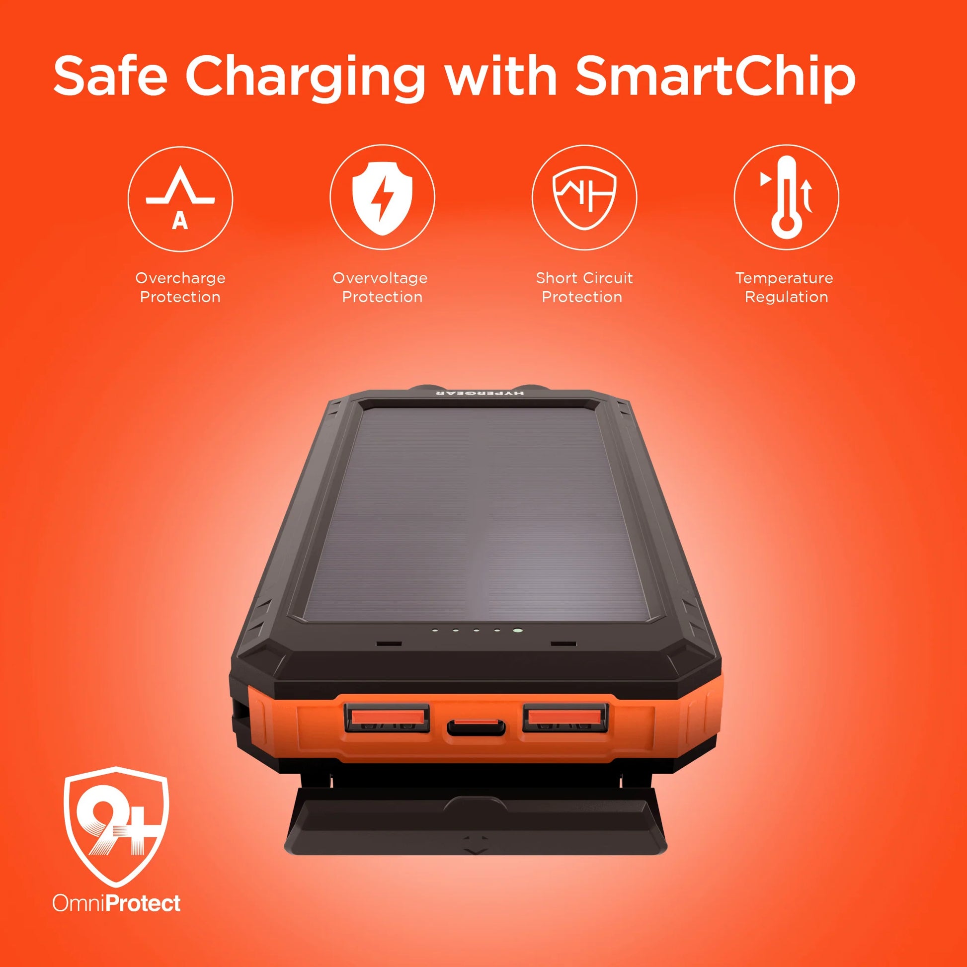Hypergear Solpro 10K Fast Charging Solar Power Bank, 10,000mAh with PD Technology