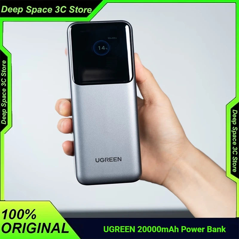 UGREEN 20,000mAh Power Bank with 200W Fast Charging and Integrated 65cm Cable for iPhone 17 Pro and Laptops