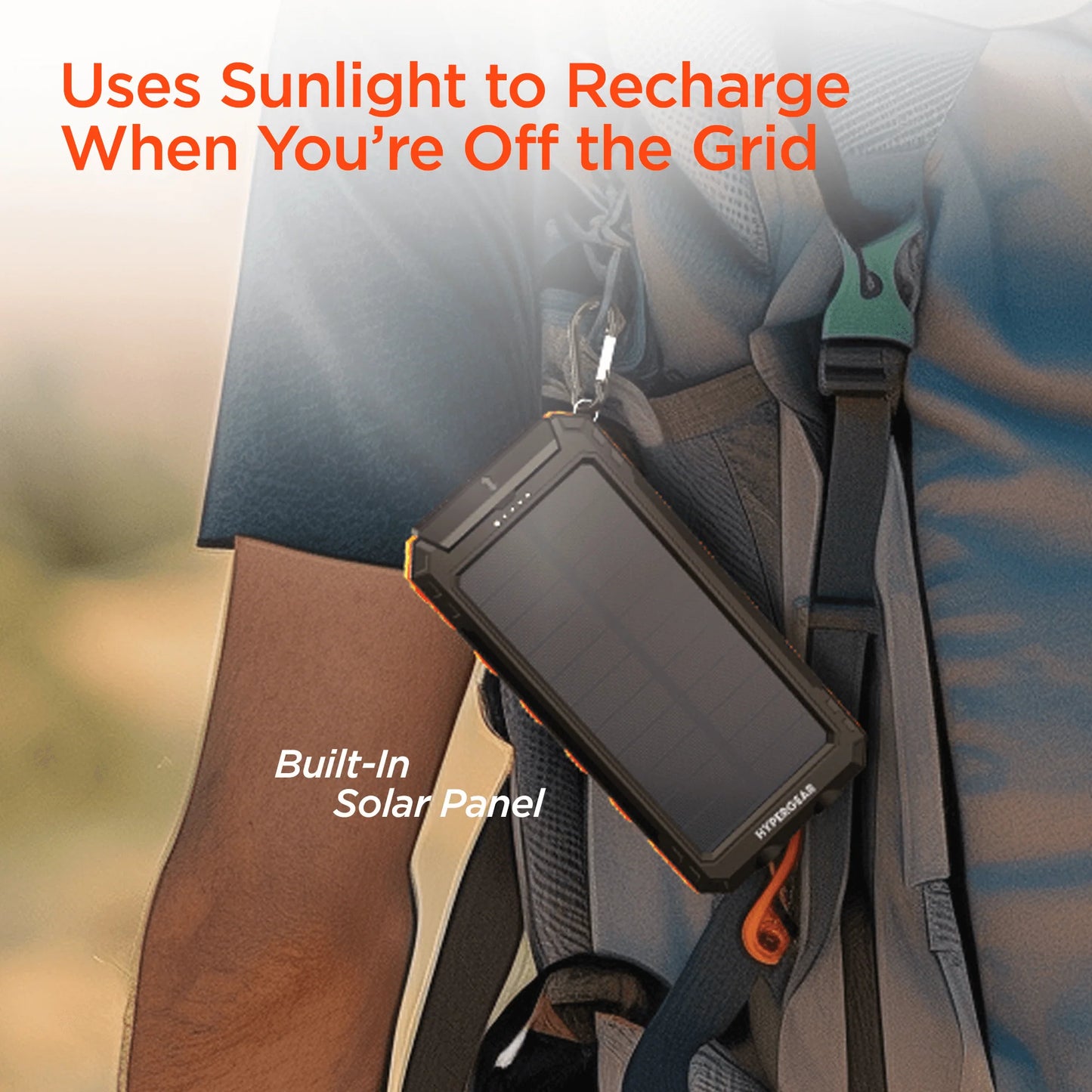 Hypergear Solpro 10K Fast Charging Solar Power Bank, 10,000mAh with PD Technology