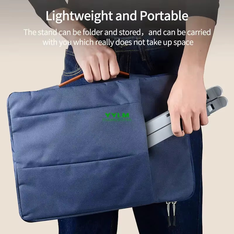 Premium Adjustable Aluminum Alloy Laptop Stand - Portable, Foldable, and Heat-Dissipating Design