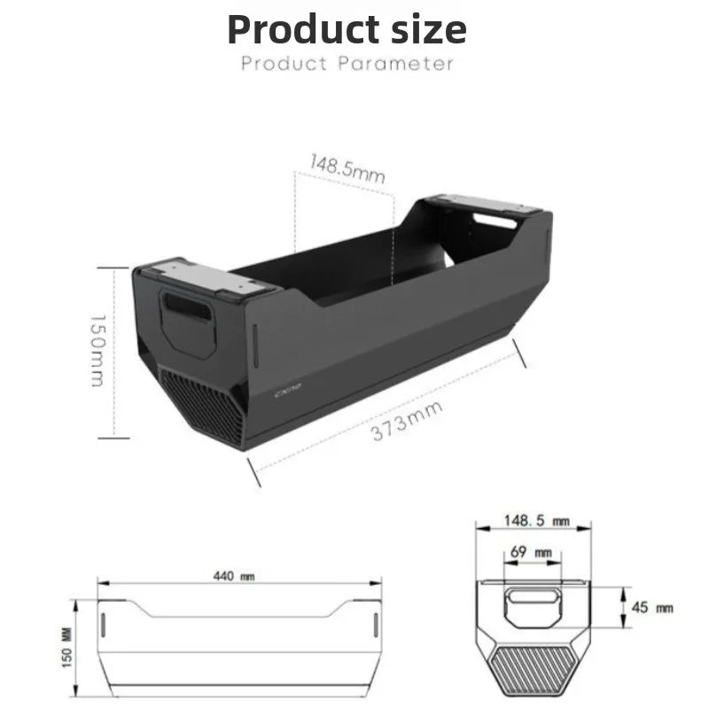 Under Desk Cable Management Box - No Drilling, Magnetic Cover & Mecha Style, Large Capacity Wire Organizer for Gaming Desk