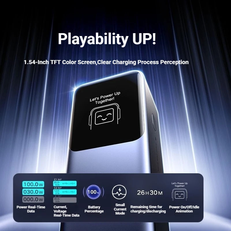 UGREEN 20,000mAh Power Bank with 200W Fast Charging and Integrated 65cm Cable for iPhone 17 Pro and Laptops